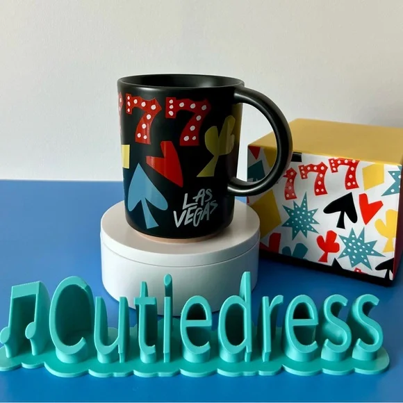 Starbucks Vegas Black Mug with Colorful Shapes - Picture 6 of 12